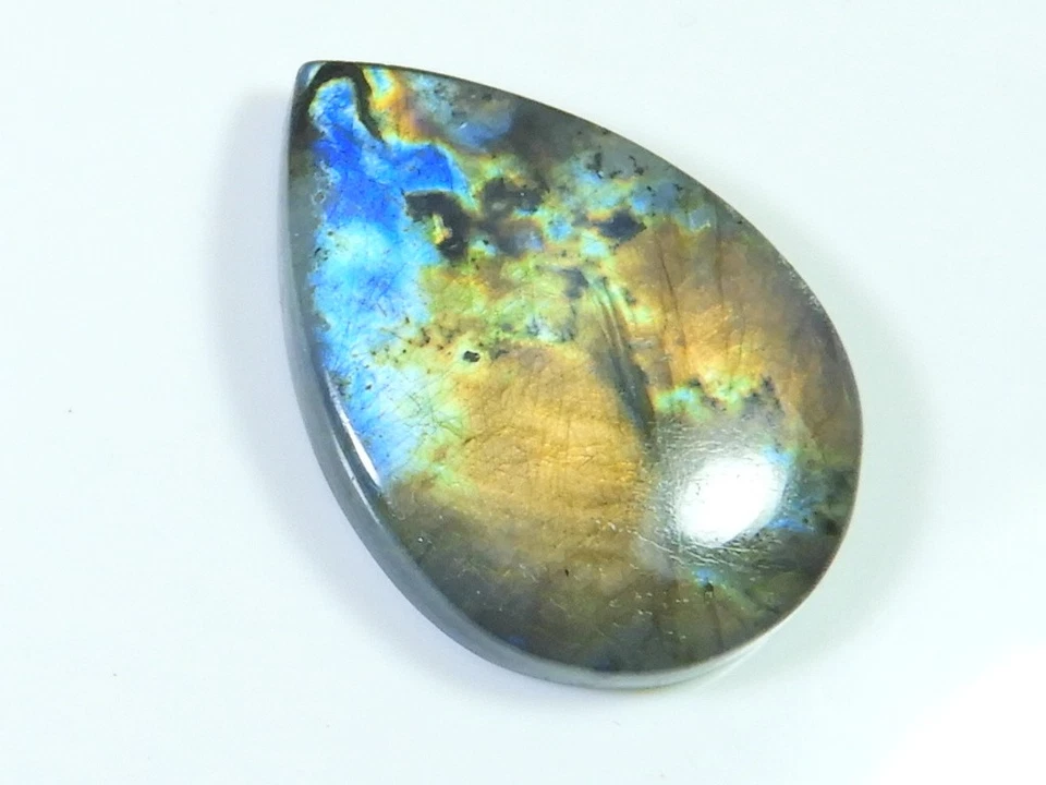 25X38MM Natural Labradorita Rosa Púrpura Llamante Pera Cabujón Piedra precios... - Imagen 3 de 4