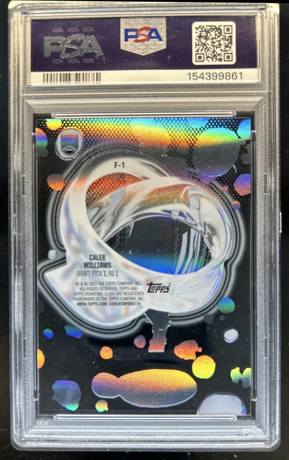2024 Topps Signature Class Caleb Williams Fluidity RC Rookie #F-1 Bears PSA 10 view 2