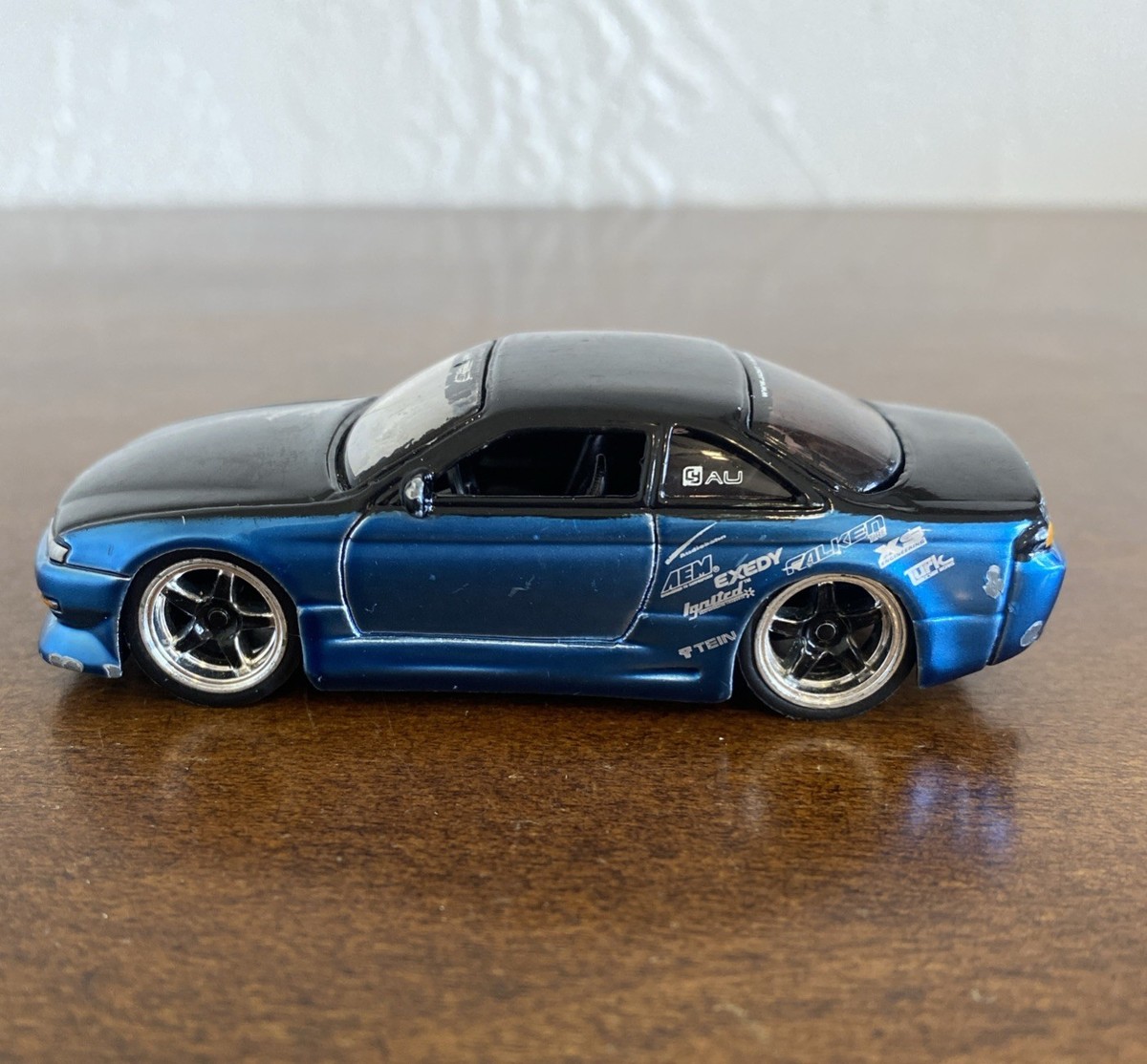 Jada Toys Blue & Black Nissan 240SX Racer Option D 1:64 1998 No