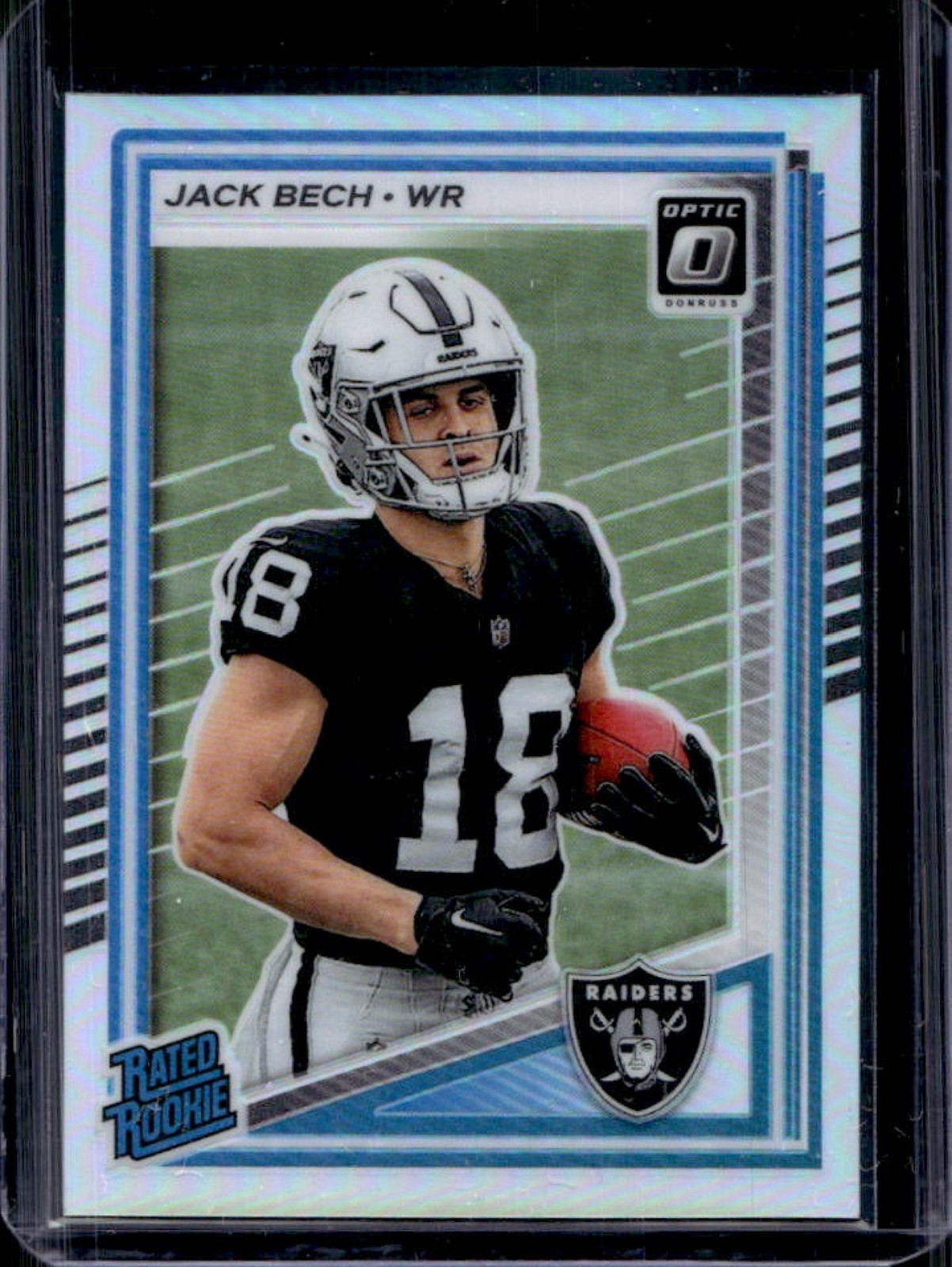 2025 Panini Donruss Optic Jack Bech Rated Rookie Holo Prizm #211 Raiders