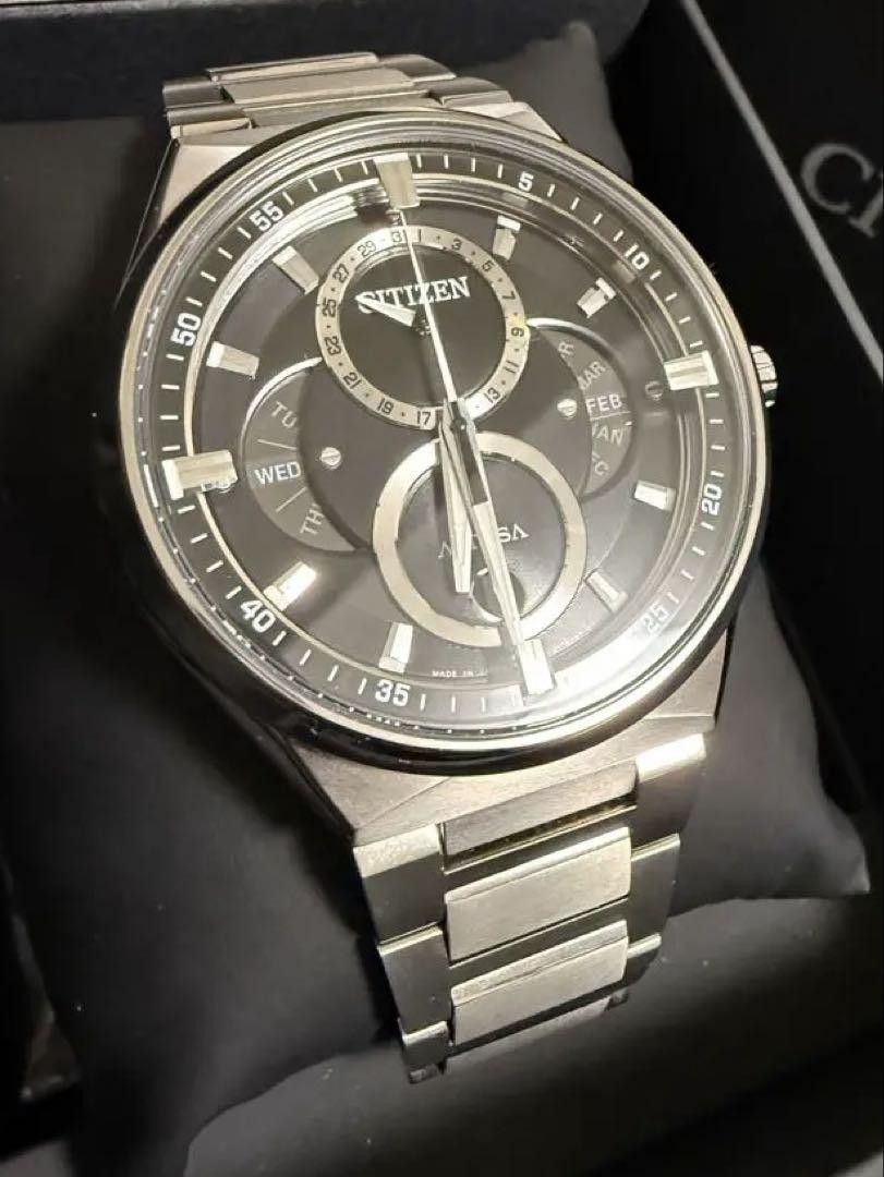 Citizen Attesa BU0060-68E Triple calendar Titanium Moonphase Solar