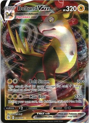 Boltund VMAX 104/264 Holo VMAX Rare Fusion Strike Pokemon Near Mint