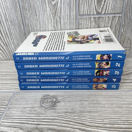 Saber Marionette J Manga Vol 1-5 English Complete Series Set TokyoPop 1st Print - Picture 2 of 8