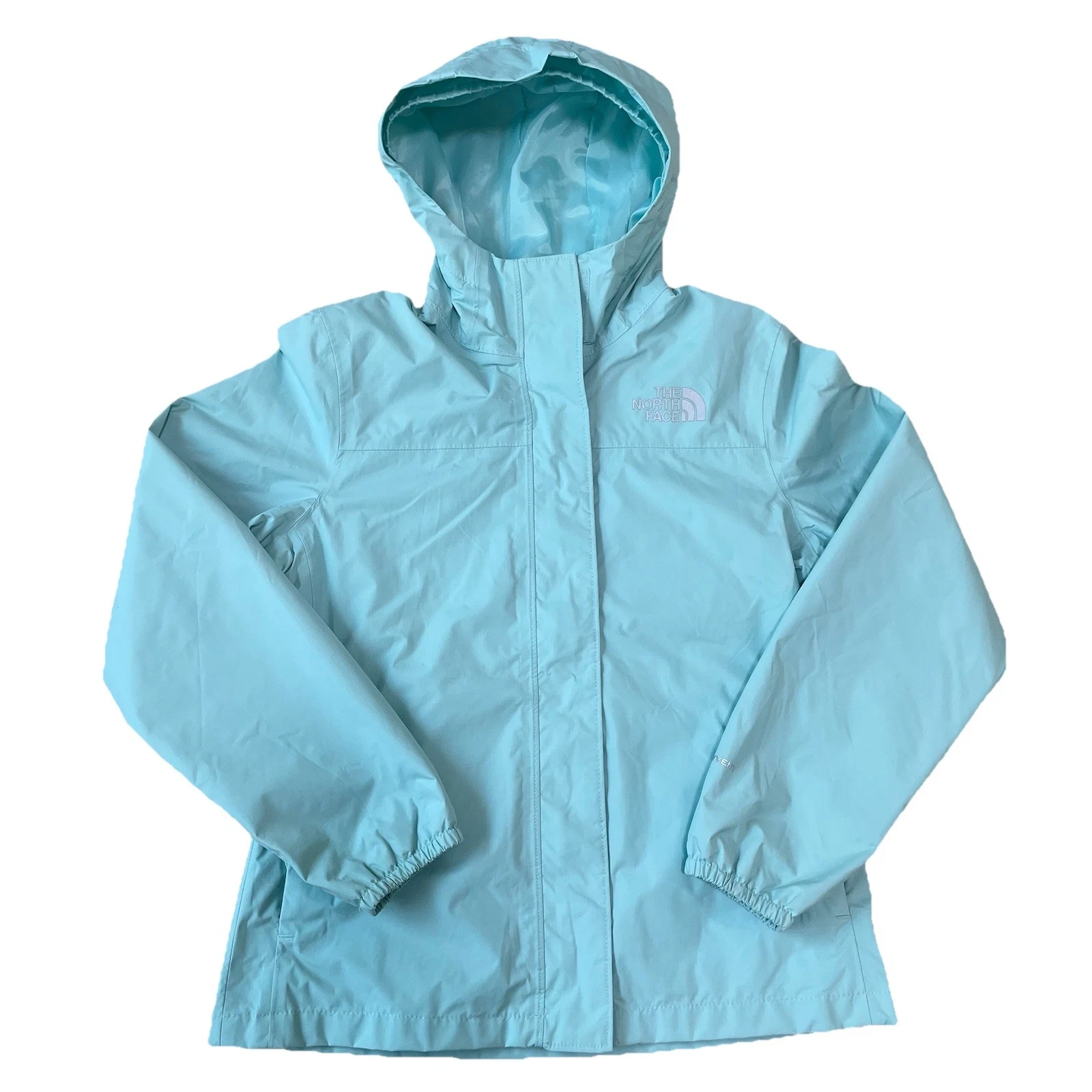 The North Face Youth Kids Rain Coat Windbreaker Teal Green Size M (10-12)
