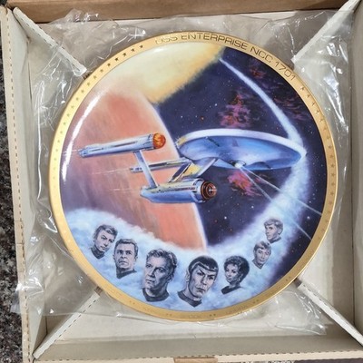 The Hamilton Collection Star Trek USS Enterprise NCC-1701 Plate COA #1139S