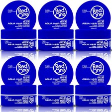 6X RedOne Blue Aqua Hair Gel Wax 150ml 5.07 fl oz Edge Control Braid Gel