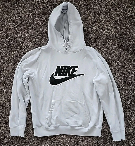 Sweat à capuche Nike x Supreme en cuir appliqué blanc adulte moyen excellent état