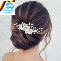 Zoestar Strass Braut Hochzeit Haarkamm Kristall Braut Kopfschmuck Perle Hochzeit