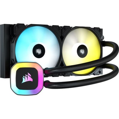 Corsair H100 RGB, 240mm AIO Liquid CPU Cooler, SP120 RGB ELITE Fan, Black Lüfter