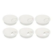 3 Inch Desk Grommet, 6Pcs Cable Grommet Wire Management Cable Hole Cover, White