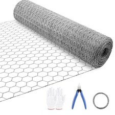 Chicken Wire Fencing 16.9 InchX49.2 Ft Poultry Netting 0.6 Inch Hexagonal 0.62 per foot