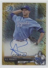 2017 Bowman Chrome Prospect Gold Shimmer Refractor 2/50 AJ Puckett Auto 3j7