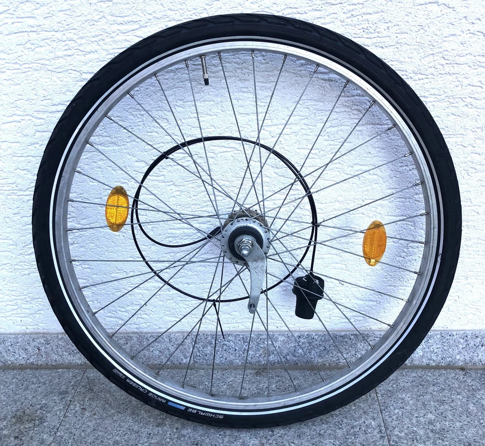 Fahrrad Hinterrad, 28 Zoll, 7-Gang, komplett mit Reifen Schalter Clickbox + Zug - Bild 2 von 4