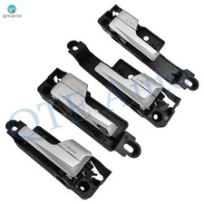Set of 4 Front-Rear Inner Inside Door Handle For 2006-2012 Ford Fusion Chrome
