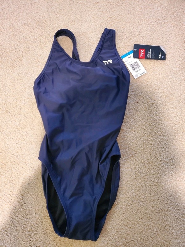 New TYR Tyr Navy Razorback Racing Swim Bathing Suit Size 30 MSRP $69.99