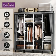 Stoffkleiderschrank praktisch 170x45x175cm für Schlafenzimmer & Gästezimmer DHL