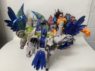 Lot of 4 Vintage Transformers figures damaged for parts or repair.    AS IS