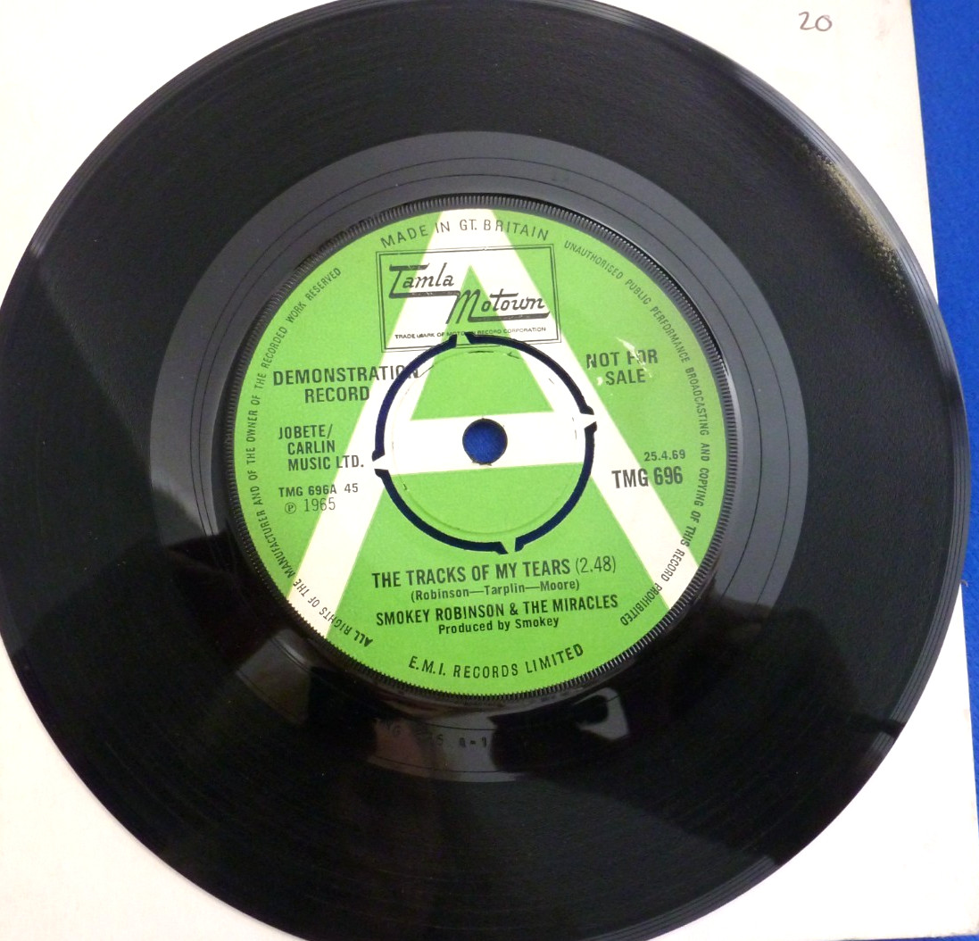 photo of Smokey Robinson The Miracles-the Tracks Of My Tears Motown Demo 7 Tmg 696