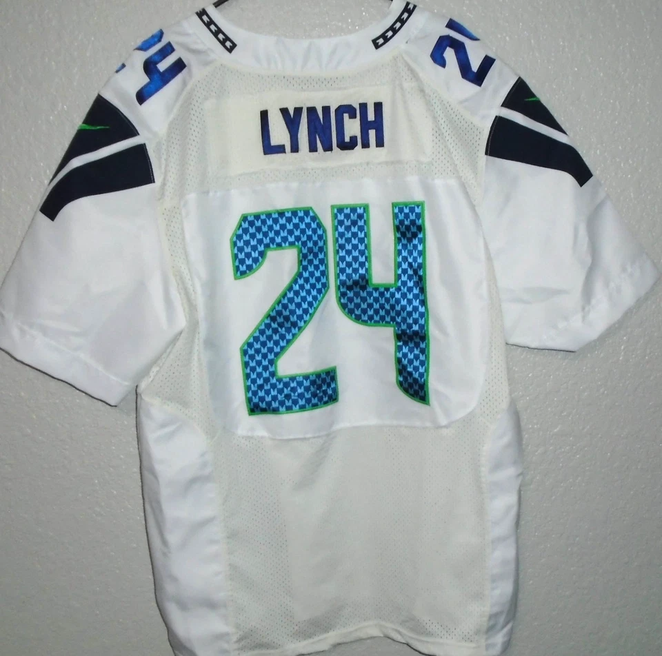 Camiseta Nike OnField Seahawks Lynch talla 52 con parches de capitán del Super Bowl Foto 2 de 4
