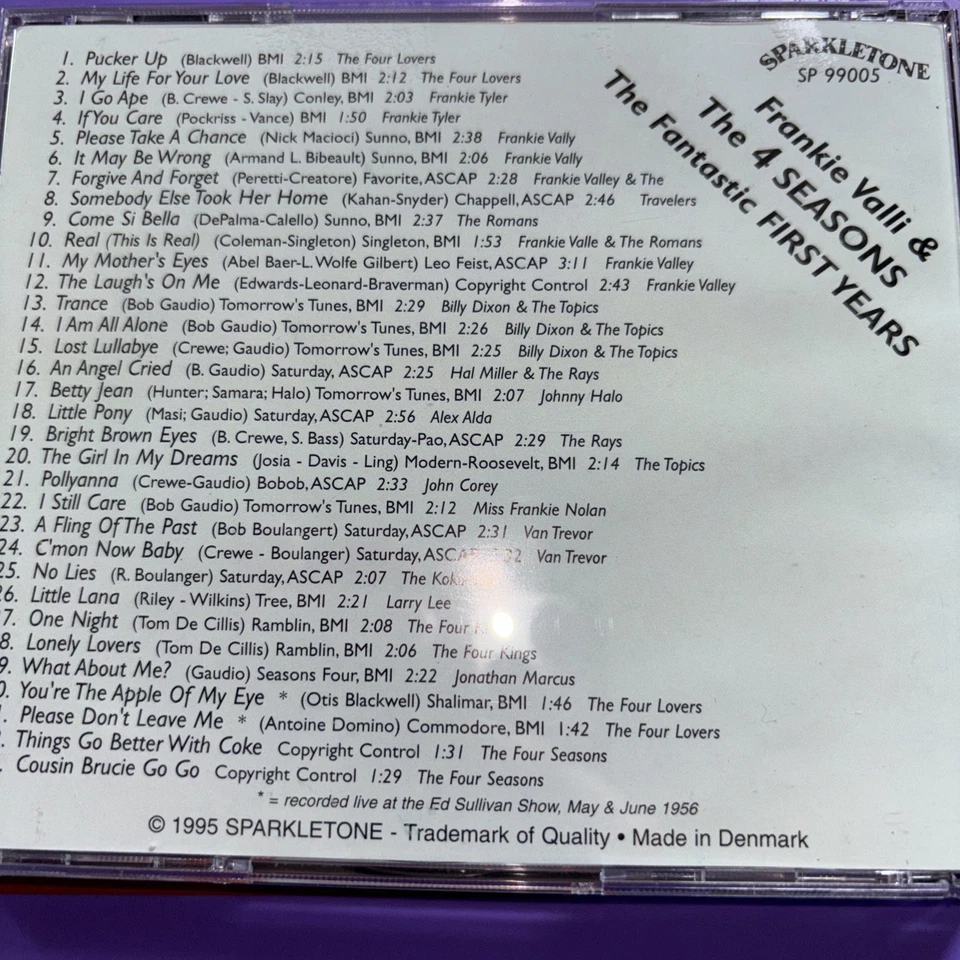 FRANKI VALLI & 4 SEASONS The Fantastic First Years CD(Booklet Bob Crewe) - Изображение 2 из 4