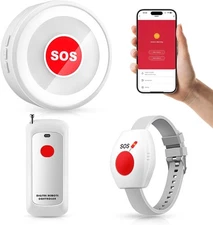 Life Alert Systems for Seniors No Monthly Fee Wi-Fi APP Control Elderly Alarm Ca