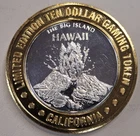Sam Boyd's California Hotel  .999 Silver Casino Token Hawaii Big Island Volcano