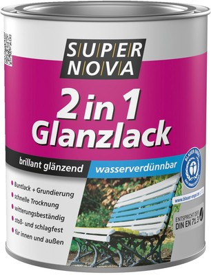 Super Nova 2 in 1 Glanzlack 2,5 l reinweiß