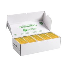 Ticonderoga Wood-Cased Pencils, Pre-Sharpened, 2 HB Soft, Yellow, 1000 Count