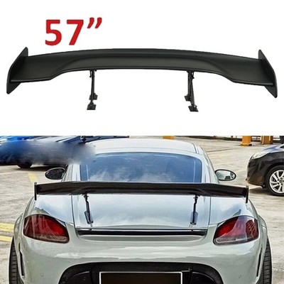 Rear Trunk Spoiler Lip Wing Matte Black Color 57in For Porsche 718 Cayman Coupe