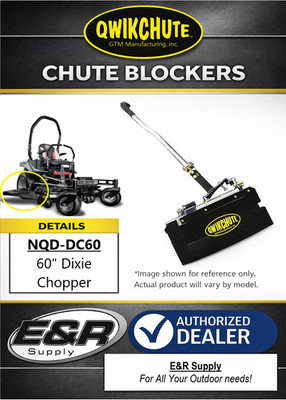 Qwikchute Chute Blocker for Dixie Chopper 60'' Deck   (Qwickchute)   NQD-DC60