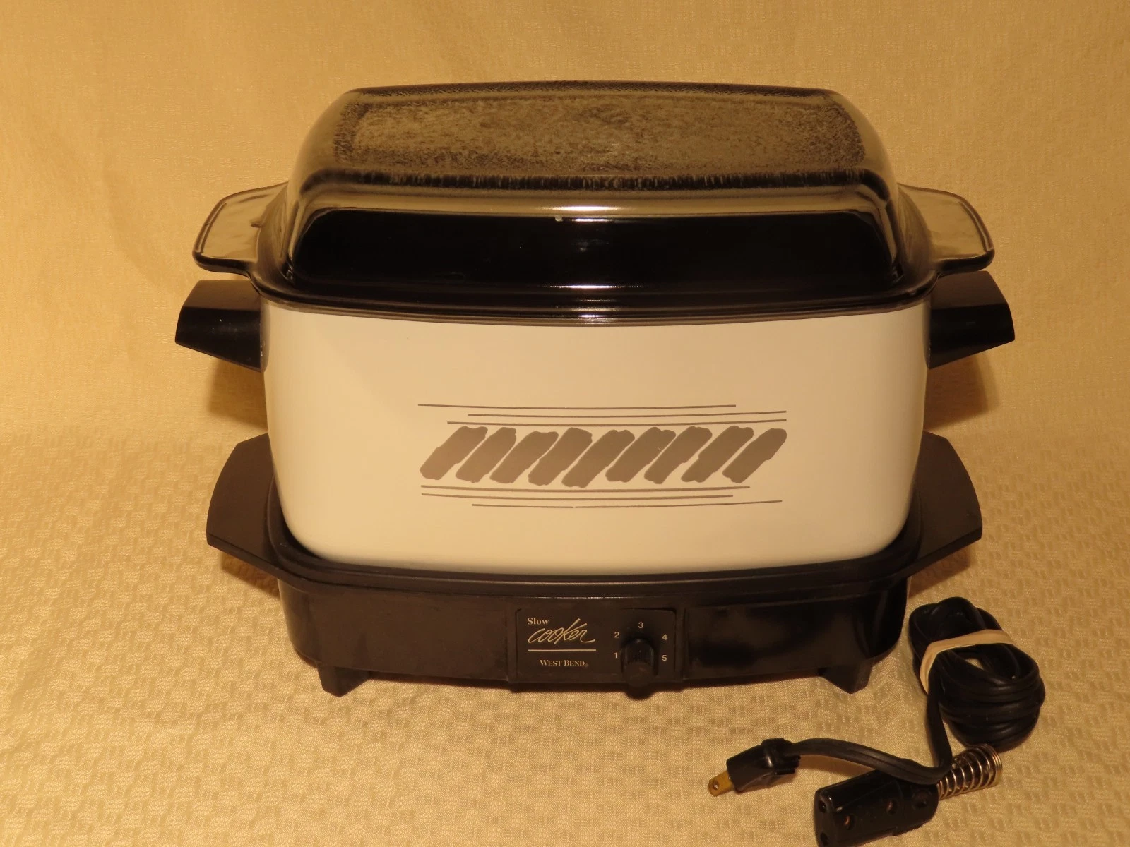 Vintage West Bend Multipurpose Slow Cooker 6qt, Glass Lid - Made In USA CLEAN
