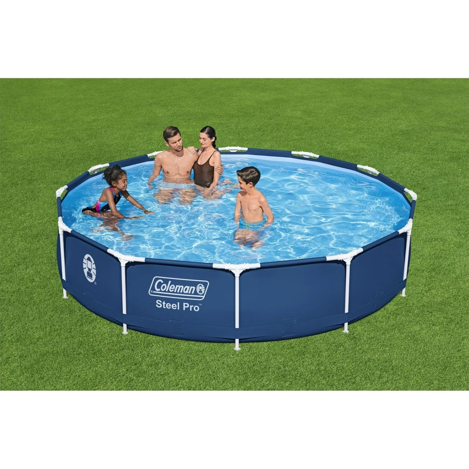 Coleman Steel Pro 12 ft. x 33 in. Round Metal Frame Above Ground Pool Set - Image 2 of 4