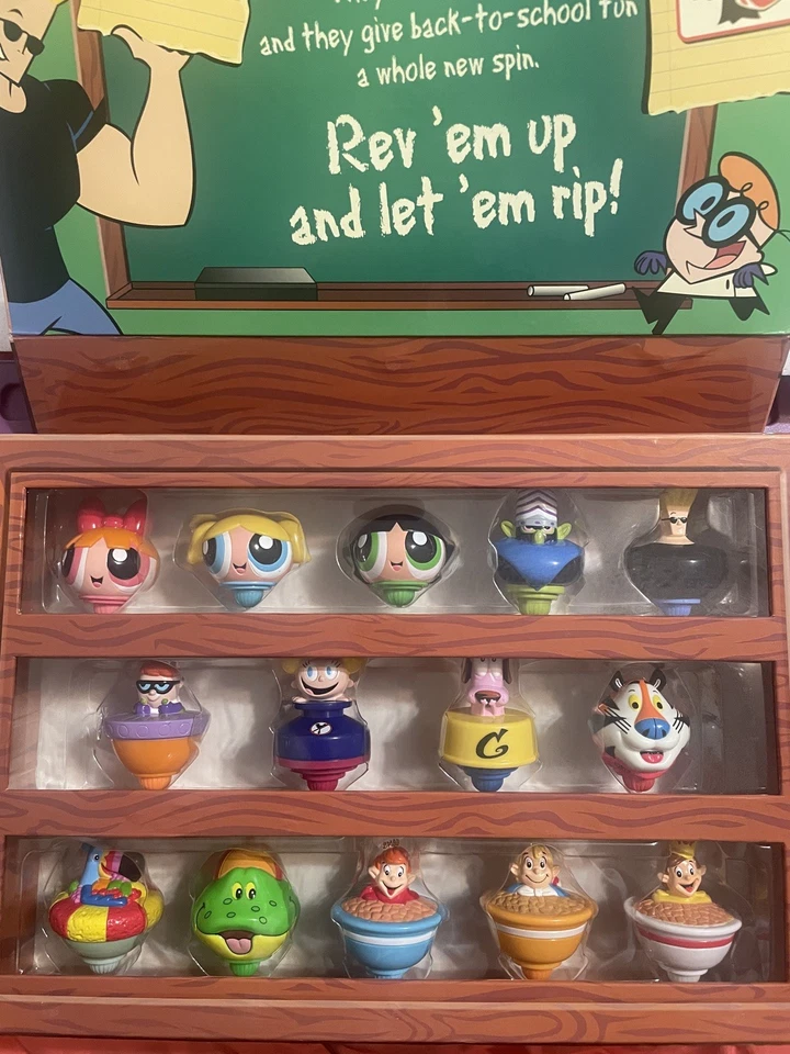 Vintage Kelloggs 2003 Cartoon Network Desk Tops Set 14Pc MIB Power Puff Dexter - Image 2 of 4