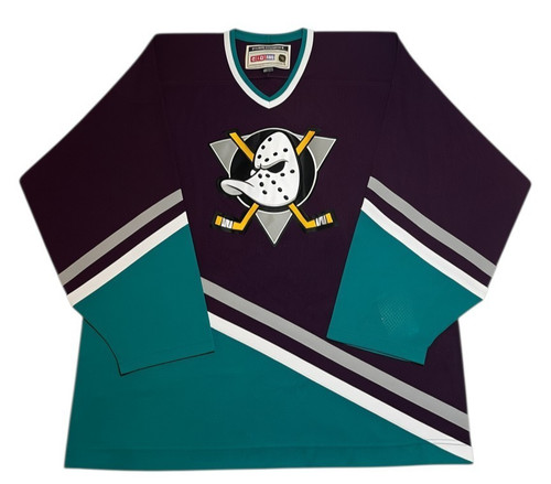 CCM Anaheim Mighty Ducks Team Classics NHL Hockey Jersey Purple Teal 3XL NEW