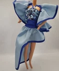 Mattel 1982 Dream Date PJ Dress Only Blue Sequin Top Skirt Ruffle Wrap Vintage