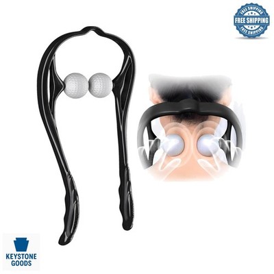 Portable Manual Neck & Shoulder Massager - Deep Tissue Trigger Point Relief, ...