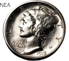 1918 Mercury Dime ~ BU/Uncirculated ~~ 90% Silver