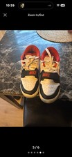 Nike Jordan Legacy 312 Kids' Sneakers White Black Red Leather Strap Comfort
