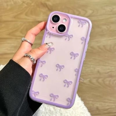Candy Color Bowknot Case für Apple iPhone 17 16 15 14 13 12 11 Pro Max Plus Air
