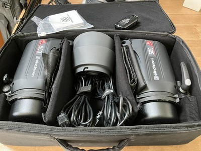 Elinchrom ELC Pro HD 500 (Pair) Studio Strobes   Open Box   Used Twice   Complet