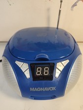 Magnavox Radio MD6924 Portable CD AM/FM Boombox Blue Tested Works