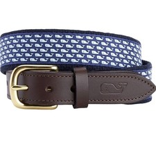 vineyard vines Boys Vineyard Whale Canvas Club Belt 24in