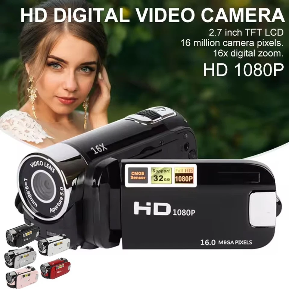 1080P HD Camcorder Digital Video Camera TFT LCD 24MP 16X Zoom DV Night Vision. - Image 4 of 4