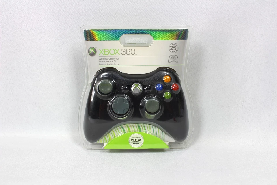 XBOX 360 BLACK WIRELESS CONTROLLER (X13-38352-01 SLP-SZ) BRAND NEW -SEE PICTURES - Image 2 of 4