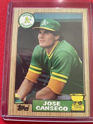 1987 Topps #620 Jose Canseco Rookie Cup MINT  Rare Error Card 3 Green Dots