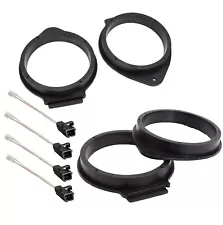 Install Car Front&Rear Door Speaker Adapter w/ Wire Connectors for Chevrolet GMC