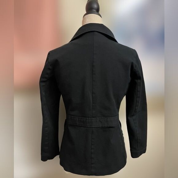 GAP Black Lightweight Button Down Jacker with Sil… - image 2