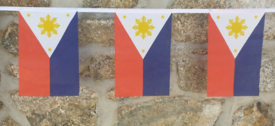 Philippinen Flagge Wimpelkette - 6m mit 20 Fahnen