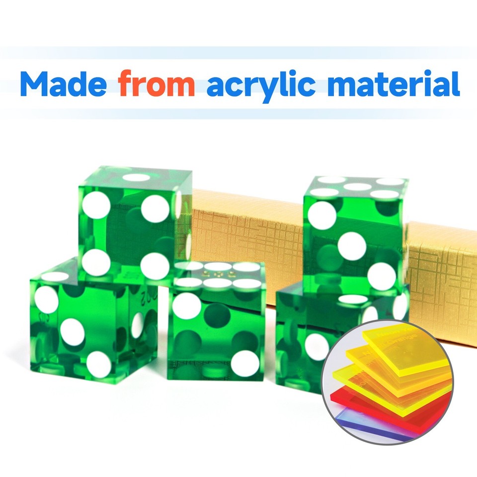 19mm Casino Craps Dice with Serial Numbers. RPG/Dice Stacking/Yahtzee ...