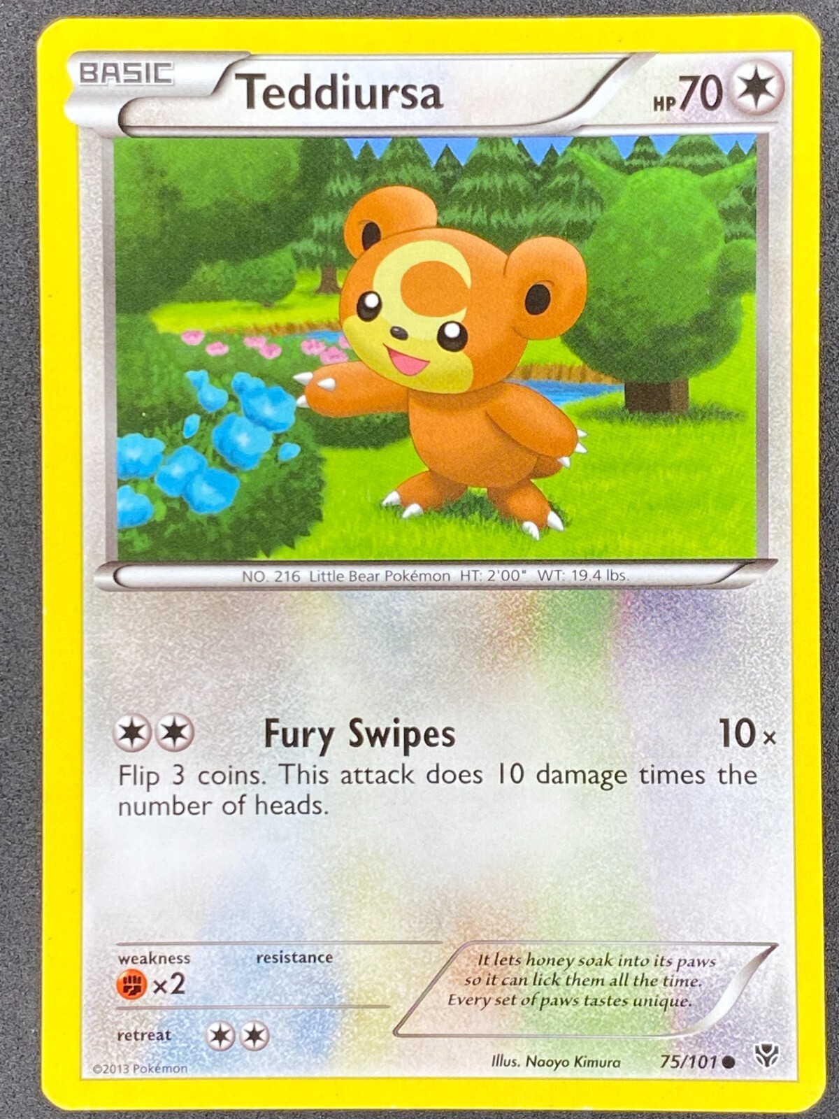 Pokémon Teddiursa 75/101 PLB Plasma Blast LP/NM